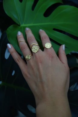Pozlacený prsten Aura 002