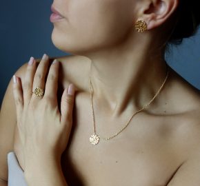 Pozlacený náhrdelník Aura 002
