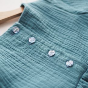 Malá mořská víla - mušelínové šaty z bio bavlny