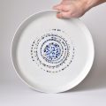 Porcelánová váza a talíř - Kruhy na vodě