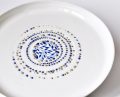 Porcelánová váza a talíř - Kruhy na vodě