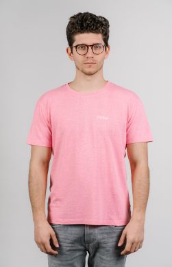 Růžové konopné tričko s logem