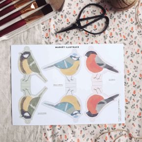Vystřihovánka ozdoby – Ptáčci | Markét ilustrace