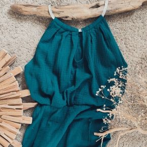 Mušelínové letní šaty Summer dream /Cyan