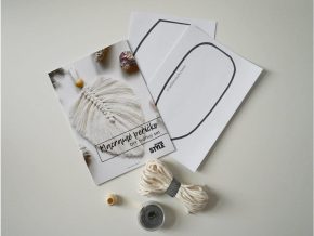 MACRAMÉ DIY KIT PEŘÍČKO (LÍSTEK) - TVOŘIVÝ SET NA VÝROBU MACRAMÉ + NÁVOD