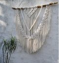 MACRAMÉ KRÉMOVÉ "V" XXL