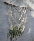 MACRAMÉ KRÉMOVÉ "V" XXL