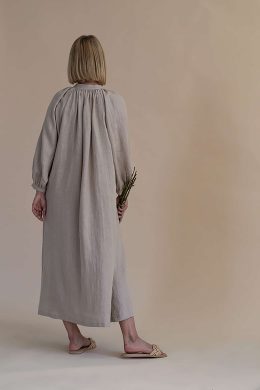 Vzdušné ľanové šaty | Široké šaty maxi
