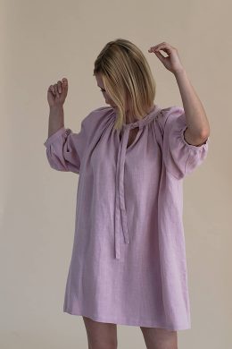 Vzdušné ľanové šaty | Široké šaty mini